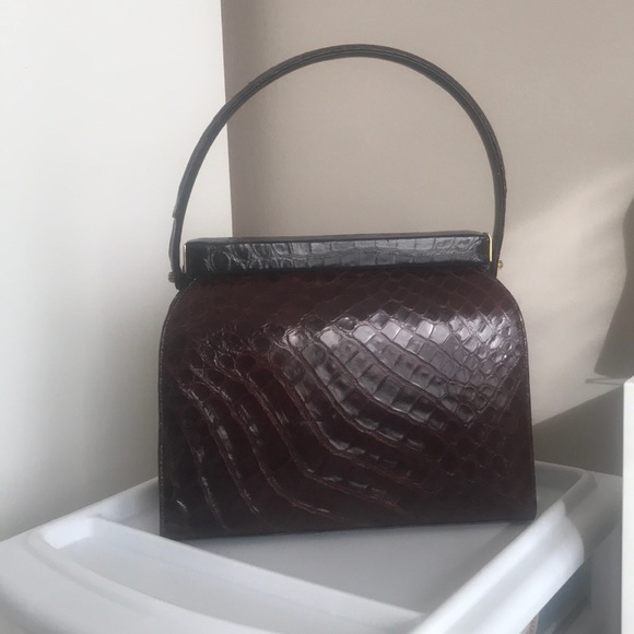 Manon Handbags - VINTAGE -Manon- Crocodile Handbag ‘40s-‘70s
